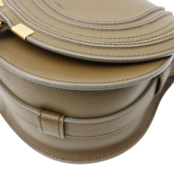 Chloe  Marcie Leather Crossbody Bag Brown - Picture 8 of 14